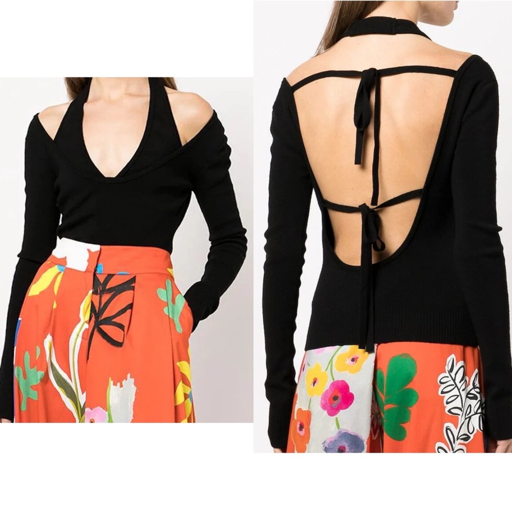 Monse Bikini Long Sleeve Knit Top Womens‎ Size Small Merino Wool Blend NEW